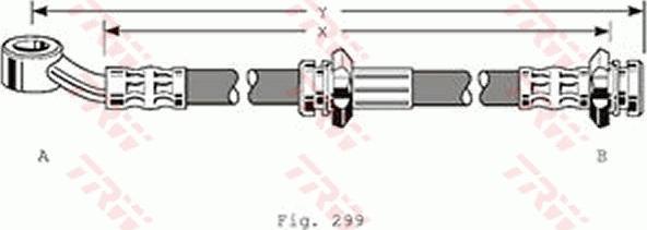 TRW PHD129 - Тормозной шланг avtokuzovplus.com.ua