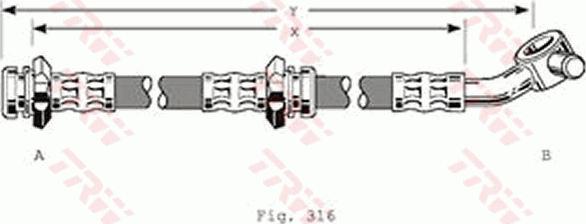 TRW PHD210 - Гальмівний шланг autocars.com.ua