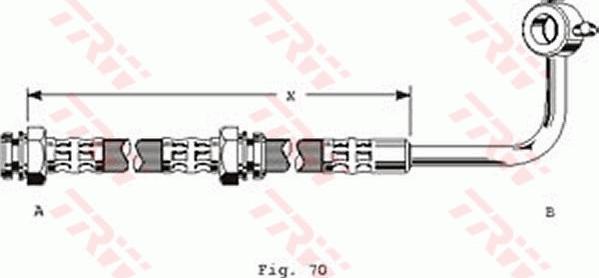 TRW PHD238 - Гальмівний шланг autocars.com.ua