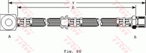 TRW PHD267 - Тормозной шланг avtokuzovplus.com.ua