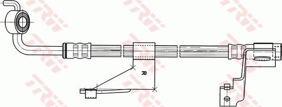 TRW PHD363 - Гальмівний шланг autocars.com.ua