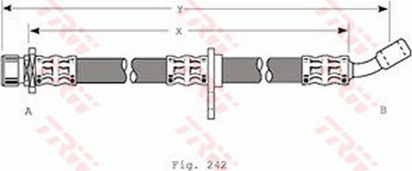 TRW PHD371 - Гальмівний шланг autocars.com.ua