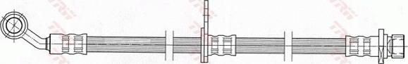 TRW PHD462 - Гальмівний шланг autocars.com.ua