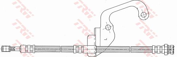 TRW PHD628 - Тормозной шланг avtokuzovplus.com.ua