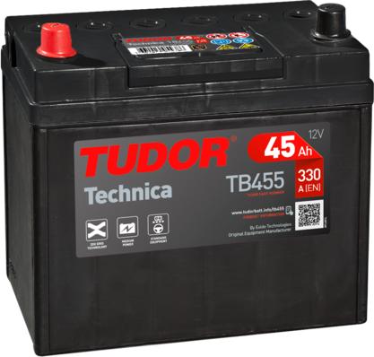 Tudor TB455 - Стартерна акумуляторна батарея, АКБ autocars.com.ua