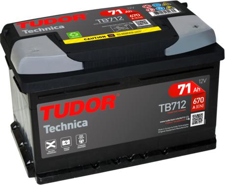 Tudor TB712 - Стартерна акумуляторна батарея, АКБ autocars.com.ua