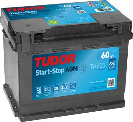 Tudor TK600 - Стартерная аккумуляторная батарея, АКБ autodnr.net
