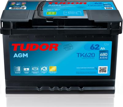 Tudor TK620 - Стартерна акумуляторна батарея, АКБ autocars.com.ua