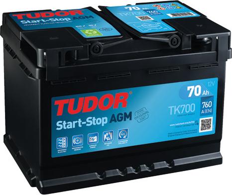 Tudor TK700 - Стартерная аккумуляторная батарея, АКБ avtokuzovplus.com.ua
