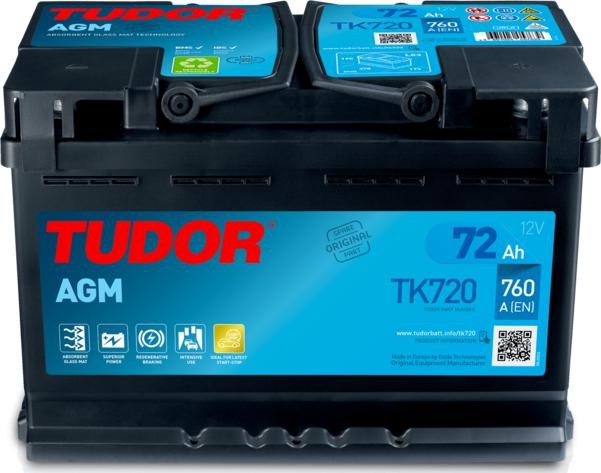Tudor TK720 - Стартерная аккумуляторная батарея, АКБ autodnr.net