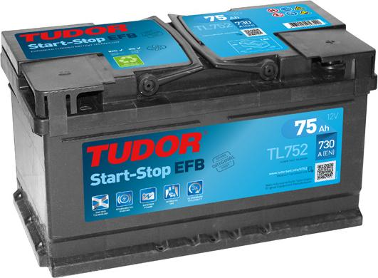 Tudor TL752 - Стартерная аккумуляторная батарея, АКБ autodnr.net