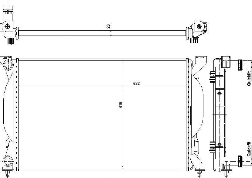 TYC 702-0012-R - Радіатор, охолодження двигуна autocars.com.ua