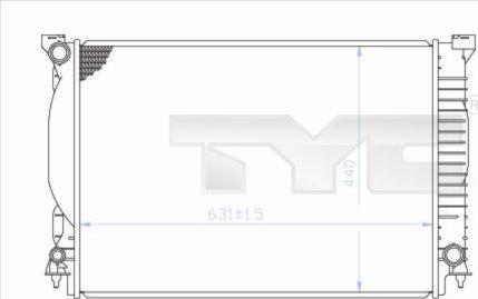 TYC 702-0013 - Радиатор, охлаждение двигателя avtokuzovplus.com.ua