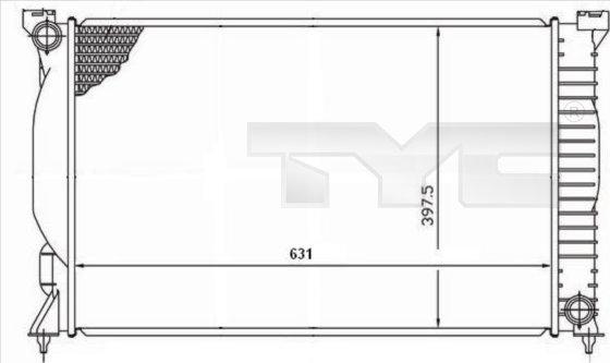 TYC 702-0019 - Радіатор, охолодження двигуна autocars.com.ua