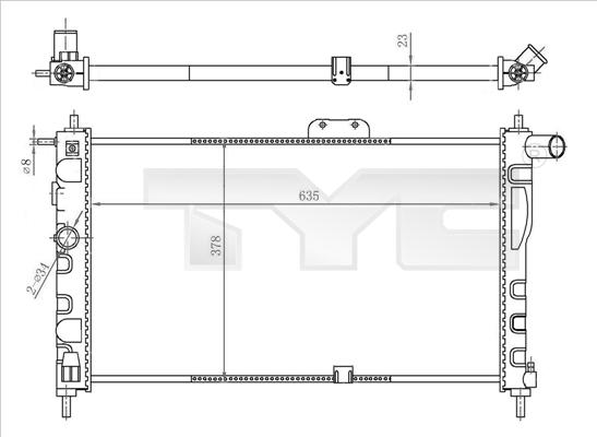 TYC 706-0018 - Радиатор, охлаждение двигателя autodnr.net