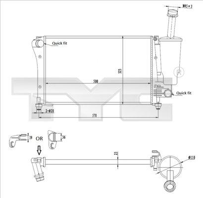 TYC 709-0019 - Радиатор, охлаждение двигателя avtokuzovplus.com.ua