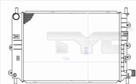 TYC 710-0034 - Радіатор, охолодження двигуна autocars.com.ua