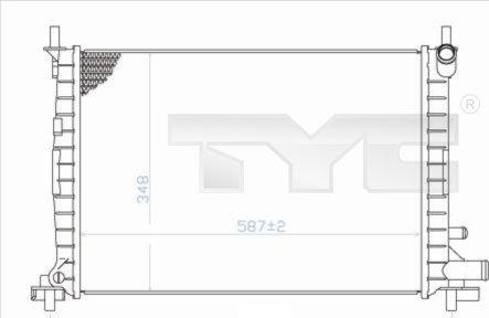 TYC 710-0051 - Радіатор, охолодження двигуна autocars.com.ua