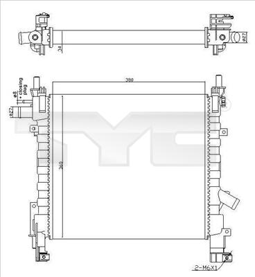 TYC 710-0055-R - Радіатор, охолодження двигуна autocars.com.ua