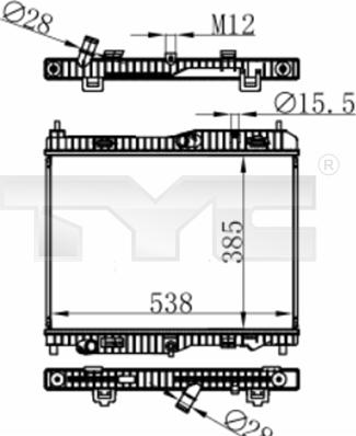 TYC 710-0059 - Радіатор, охолодження двигуна autocars.com.ua