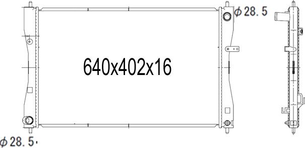 TYC 723-1007 - Радіатор, охолодження двигуна autocars.com.ua