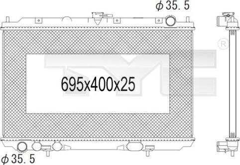 TYC 724-1010 - Радиатор, охлаждение двигателя avtokuzovplus.com.ua