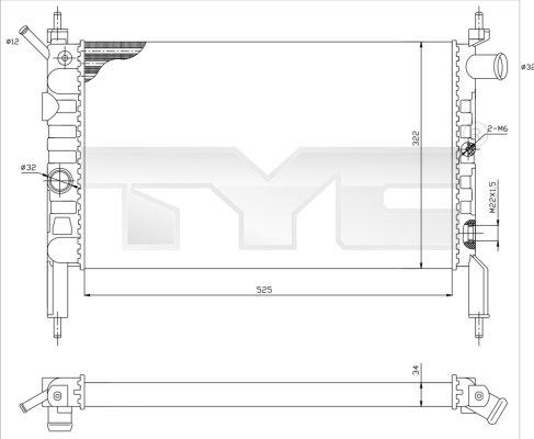 TYC 725-0018 - Радиатор, охлаждение двигателя autodnr.net