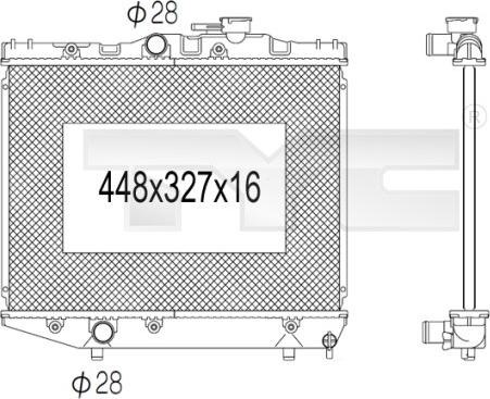 TYC 736-1029 - Радіатор, охолодження двигуна autocars.com.ua