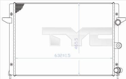 TYC 737-0006 - Радиатор, охлаждение двигателя avtokuzovplus.com.ua