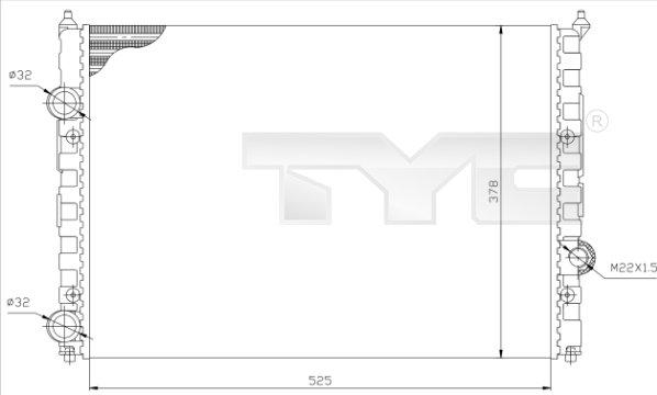 TYC 737-0036 - Радіатор, охолодження двигуна autocars.com.ua