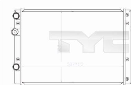 TYC 737-0038 - Радіатор, охолодження двигуна autocars.com.ua