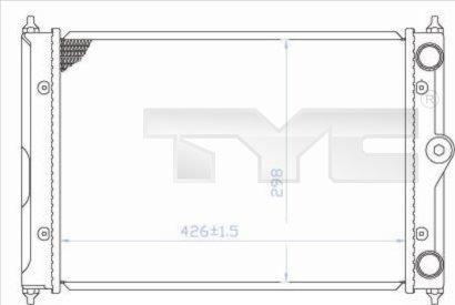 TYC 737-0044 - Радіатор, охолодження двигуна autocars.com.ua