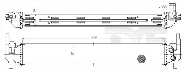 TYC 737-0070 - Радіатор, охолодження двигуна autocars.com.ua