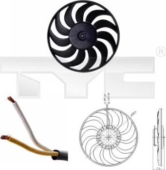 TYC 802-0052 - Вентилятор, охолодження двигуна autocars.com.ua