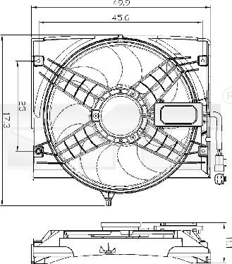 TYC 803-0011 - Вентилятор, охолодження двигуна autocars.com.ua