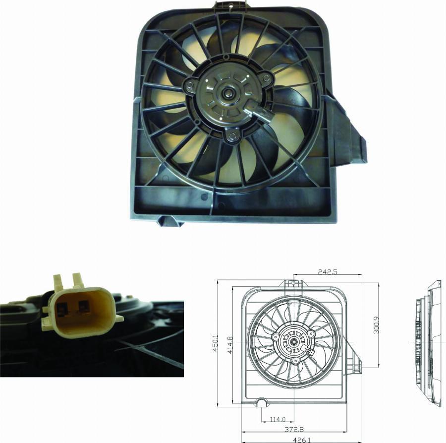 TYC 804-0002 - Вентилятор, охолодження двигуна autocars.com.ua