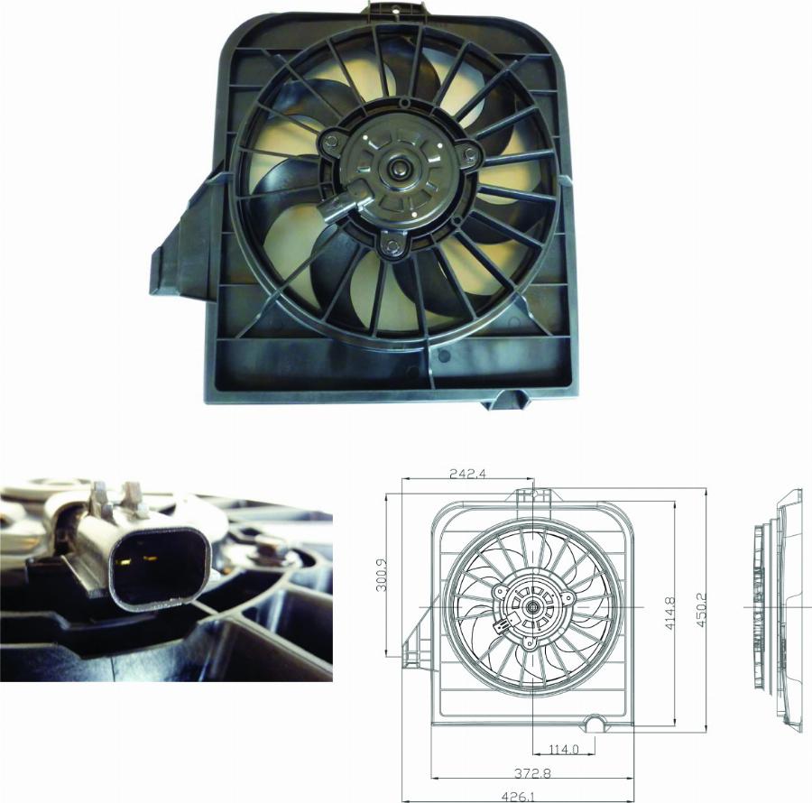 TYC 804-0003 - Вентилятор, охолодження двигуна autocars.com.ua