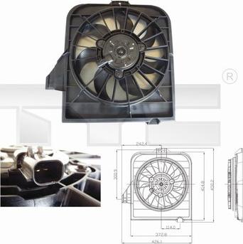 TYC 804-0003 - Вентилятор, охлаждение двигателя autodnr.net