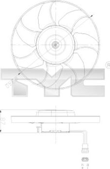 TYC 837-0025 - Вентилятор, охолодження двигуна autocars.com.ua