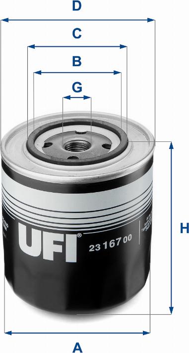 UFI 23.167.00 - Масляный фильтр autodnr.net