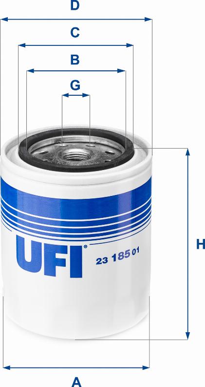 UFI 23.185.01 - Масляный фильтр avtokuzovplus.com.ua