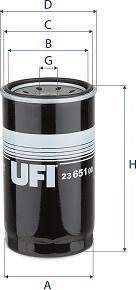 UFI 23.651.00 - Масляний фільтр autocars.com.ua