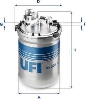 UFI 24.004.00 - Топливный фильтр avtokuzovplus.com.ua
