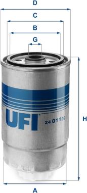 UFI 24.011.00 - Топливный фильтр avtokuzovplus.com.ua
