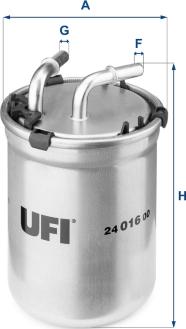 UFI 24.016.00 - Топливный фильтр avtokuzovplus.com.ua