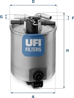 UFI 24.025.01 - Топливный фильтр avtokuzovplus.com.ua