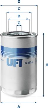UFI 24.063.00 - Топливный фильтр avtokuzovplus.com.ua