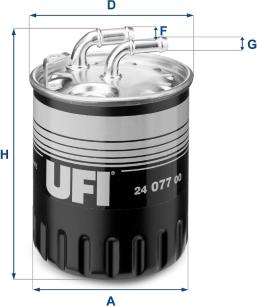 UFI 24.077.00 - Топливный фильтр avtokuzovplus.com.ua