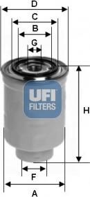 UFI 24.393.00 - Топливный фильтр avtokuzovplus.com.ua