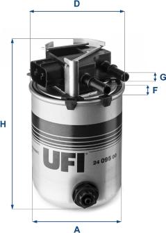 UFI 24.095.00 - Топливный фильтр avtokuzovplus.com.ua